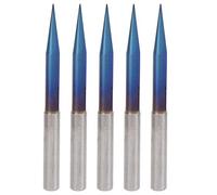 5 pièces mèche de gravure à pointe en V, 2 cannelures droites outil de sculpture en acier au tungstène, fraise en bout à tige de 4 mm pour bois MDF aluminium acrylique, fraise CNC