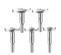 5 pièces Mèches Bois, (40/45/50/60/70mm) Fraises a Bois Carbure Assortiment de Mèches Pour La Perforation De Produits En Bois, Tiroirs, Produits en Plastique, Bois, Contreplaqué