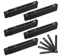 5 Pièces Mètre Pliant 1m, Pliant en Plastique Mètre 10 Sections, Règle Pliante Robuste Fibre de Verre, Double Échelle Pliable Mètres, Portable Metre à Branche pour Ateliers, Menuisiers, Chantiers