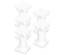 5 Pièces Mini Pilier Romain Blanc en Résine, Chandelier Décoratif