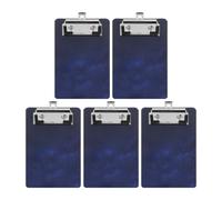 5 Pièces Mini Presse-papiers Portable en Plastique Bleu | Format 6x4 Pouces, Thème Ciel Étoilé, Léger et Pratique, pour Bureau, Voyage, Étudiants et Soignants