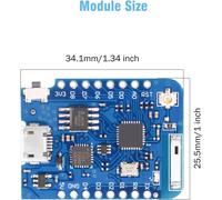 5 Pièces Mini Pro Carte De Développement,Esp Nodemcu Lua Wifi Module Avec Cp2104 Chip Basé Sur Esp Compatible Avec Arduino (Carte De Développement+Antenne 32 Mbit = 4 Mb)