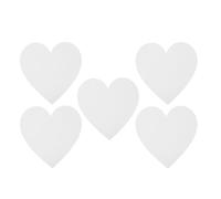 5 Pièces Mini Toile Cœur Blanche en Coton pour Peinture | Panneau à Peindre, Format Portable, Adapté aux Huiles et Marqueurs, Déco Maison et Créations Saint-valentin