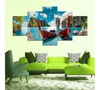 5 Pièces Moderne Thailand Paradise Beach Nature Art Poster Decoration pour Le Maison, Salon, Chambre, Cuisine