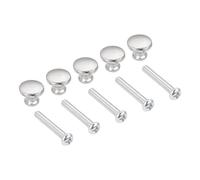 5 pièces monotrou rond Minin bouton bijoux coffre boîte armoire placard commode tiroir porte fenêtre poignée tirer bouton avec vis(B)