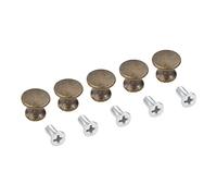 5 pièces monotrou rond Minin bouton bijoux coffre boîte armoire placard commode tiroir porte fenêtre poignée tirer bouton avec vis(C)