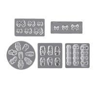 5 Pièces Moule en Silicone Stéréo DIY pour Décorations D’ongles | Silicone Réutilisable, Facile à Utiliser, pour Gel et Acrylique, Usage Personnel ou Cours de Nail Art