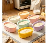 5 pièces Moules à cuisson pour friteuse à air, moules en silicone premium - Set de cuisson antiadhésif, idéal pour les œufs cuits, muffins, cupcakes, puddings, tartes, flans, etc ! Ces moules sont par