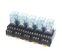5 pièces MY4NJ bobine AC12V AC24V DC12V DC24V DC 36V AC110V AC220V | Relais électromagnétique miniature à usage général HH54P 5A avec base(AC380V)