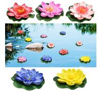 5 pièces Nénuphar Artificiel nénuphar Flottant nénuphar Plantes étang Rose 10cm Différentes Couleurs EVA Mousse Fleurs Fleur