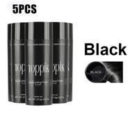 5 pièces Noir - Toppik Fibres Capillaires Noires KerBrian, Spray Épais, Poudre de Croissance Capillaire, Repo