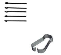 5 pièces Noires Tab S7 FE S Pen Plumes de Remplacement Compatible avec Samsung Galaxy Tab S7 FE S Pen Tips Remplacement + 1 Pince à épiler