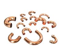 5 pièces O/D 7-19mm épaisseur 0.5-1mm U Type 180 degrés coude coude cuivre tuyau de soudage connecteur raccord adaptateur plomberie gaz eau huile(16x1x48mm 5pcs)