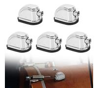 5 Pièces Oreille de Tambour Basse vis Drum Instrument à Tambour Ton Fers Tirants de Tambour Caisse Claire Cosses de Batterie tom Tam-tam Patte, Patte de Tambour le fer Silver