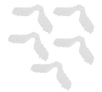 5 Pièces Ornements D’ailes D’ange en Plastique Blanc | Texture de Plumage, Réalisme Décoratif, pour Arbres et Fenêtres, Ateliers Créatifs, Fêtes D’halloween