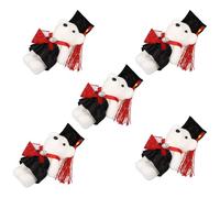 5 Pièces Ours de Remise de Diplômes pour Bouquet de Lot Décoratif | Écume et Non-tissé, Thème Fin D’études, Cérémonie et Saison Graduée, Accessoire pour Composition de Fleur