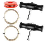 5 Pièces Outils de Dépose de Pare-Brise Universel, 3 PCS Fils de Coupe et 2 PCS Poignées, Kit d’Enlèvement de Pare-bris Outil, Outils pour Pare Brise