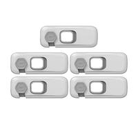 5 Pièces Ouvrir La Serrure De La Porte Sécurité De Bébé Loquets Serrures De Placard De Sécurité Bébé Placard Verrou Baby Safe Pour Tiroir Armoire Enfant Multifonction Matériau Abs