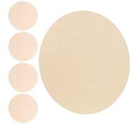 5 Pièces Panneau en Bois Inachevé Rond, Blanc, Trous