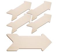 5 Pièces Panneau Flèche en Bois Inachevé 15x40x0,2cm, Suspendu