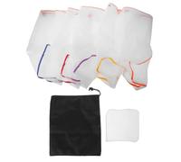 5 Pièces Paquet Filtrant en Nylon 5 Gallons, Maille Fine | Ouverture à Cordon Élastique, Design Tout en Maille, pour Hydroponie, Mélange Nutritif et Labo