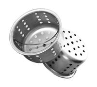 5 pièces Passoire d'Évier avec Poignée, 7,3x7,3x3,5cm | Maille Fine Argentée, Retrait Rapide des Déchets, Évite les Bouchons Éviers Cuisine Familiale