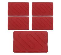 5 Pièces Patch Adhésif pour Tapis de Voiture Conducteur, PVC Rouge
