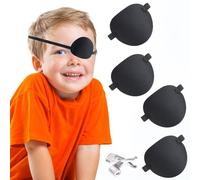 5 Pièces Patch d'Oeil Strabisme Ajustable Cache-Oeil Paresseux Réglables pour L'amblyopie L' œil Paresseux One Eye Cover 3D Patches Oculaires avec 2 paires de coussinets d'oreille