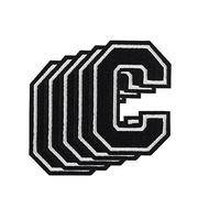 5 Pièces Patch Lettre Thermocollants et Cousus, 8cm Décoratifs Patch Lettres Alphabet Patchs pour Vetement Vestes Jeans Sacs à Main Sacs à Dos Chapeaux Travaux Manuels(C)