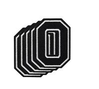 5 Pièces Patch Lettre Thermocollants et Cousus, 8cm Décoratifs Patch Lettres Alphabet Patchs pour Vetement Vestes Jeans Sacs à Main Sacs à Dos Chapeaux Travaux Manuels(O)