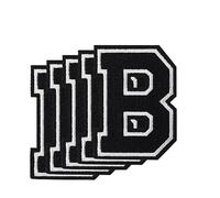 5 Pièces Patch Lettre Thermocollants et Cousus, 8cm Décoratifs Patch Lettres Alphabet Patchs pour Vetement Vestes Jeans Sacs à Main Sacs à Dos Chapeaux Travaux Manuels(B)