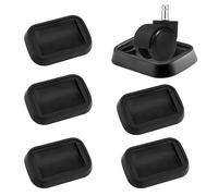 5 Pièces Patin Chaise, Patin Antiderapant Caoutchouc,Tampon Caoutchouc, Tampon Meuble Convient aux Chaises et Fauteuils de Bureau Chaises de Jeu Chaises de Salle de Classe, Noir, 3.2 inch