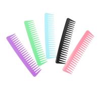 5 Pièces Peigne à Dents Larges ABS pour Coiffure et Démêlage | ABS, Réduit les Accrochages, Prise en Main Confortable, pour Cheveux Épais, Cuir Chevelu, Voyage Couleur Aléatoire