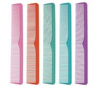 5 Pièces Peigne à Double Extrémité Résistant à Chaleur en Nylon | Outil de Coiffure, Design Double Embout, Usage sur Cheveux Mouillés, Fournitures pour Coupe de Cheveux Couleur Aléatoire