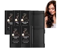 5 Pièces Peigne Coloration 2-en-1 Portable | Etanche, Résistant à la Transpiration | Couverture Instantanée Gris & Rafraîchissement Racines | Sûr, Pratique, Facile pour Tous (5PCS-BROWN)
