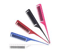5 Pièces Peigne Démêlant Multifonction en Plastique pour Coiffure | Dents Fines et Hautes, Glisse Douce Sections, Adapté aux Familles et Coiffeurs Couleur Aléatoire