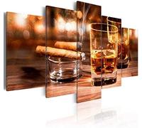 5 Pièces Peintures Sur Toile Modernes Sur Toile Wall Art Cigares Et Cigarettes Au Whisky Décoration Moderne Photos Décor À La Maison Mur Toile Pour Salon Chambre Salle À Manger Bureau Avec Cadre : 20