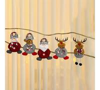 5 Pièces Pendentif Arbre De Noël Large,16cm Pendentif Deco Sapin De Noel Père Noël Bonhomme De Neige Renne Ours Teddy Décoration de Noël,Décoration Maison de Noël,Décoration Fête Pendentif