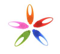 5 Pièces Pendentif en Silicone LED pour Chien, Lumière de Sécurité | Format Os 8x2,5x0,5cm, pour Promenade Nocturne et Jogging, S’enroule Facilement Autour du Collier