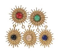 5 Pièces Pendentifs Incrustés de Charms Diy pour Création Bijouterie Élégants et Uniques