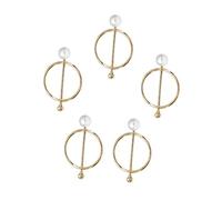 5 Pièces Perle vêtements coin boucle pince à écharpe anneau de foulard accessoires de déguisements tenue de fete décor de vêtements clip de fixation pour foulard en soie zinc) AOKWAWALIY