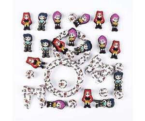 5 pièces Perles focales en silicone K-pop Demon Hunter pour chaînes de sucettes DIY pour bébé, clips, stylos, porte-clés, jouets et accessoires de bijoux 2307