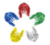 5 Pièces Perruques Métalliques Colorées Lot de Wigs Pailletées pour Fêtes Mascarades et Cosplay Accessoires de Mariage et Photo Booth