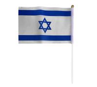 5 Pièces Petit Drapeau Agité à Main pour Israël, Polyester | Mini Format Portable, Léger et Facile à Transporter, pour Événements Patriotiques et Match de Football
