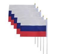 5 Pièces Petit Drapeau du Brésil Agité à Main, Mini Portable Léger | Design Adorable, Polyester et Plastique, Lot, pour Événements Patriotiques et Fêtes Nationales