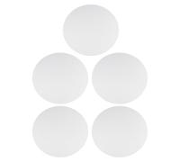 5 Pièces Petit Tableau à Peindre Rond en Tissu Blanc 20cm | Surface Lisse en Tissu, Support Multi-médium pour Peinture à L'huile et Aquarelle, Facile à Exposer Chez Soi Galerie