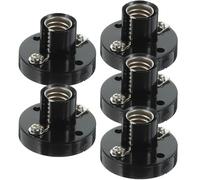 5 Pièces Petite Douille E10 à Visser, Remplacement Stable | Bakelite et Alliage, Noir, Installation Facile, Usage Maison et Commerce, Accessoires D’éclairage