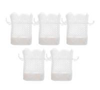 5 Pièces Petits Paquet à Bijoux avec Cordon et Bordure Dentelle | Pochettes Portables pour Lavande ou Présents Invités, Rangement Délicat, Emballage de Fête, Format Compact pour Artisanes