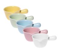 5 Pièces Pichet à Lait en Céramique 100ml pour Sauce et Sirop | Design Polyvalent, Bec Verseur Unique, Facile à Utiliser, pour Maison et Hôtel, Capacité 100ml