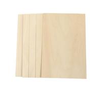 5 Pièces Pièce de Bois Carrée en Tilleul pour Planche Brute | Bois Non Traité, Beige, Peu Déformable Odeur, pour Pyrogravure et Modèles DIY